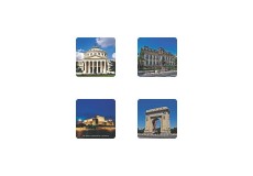 Suporturi pahare Bucureşti set 4 bucăţi